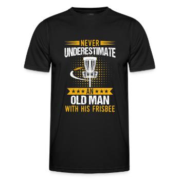 Frisbee - Men's Functional T-Shirt - black - Front - AI Model Male 178 dark (178cm)