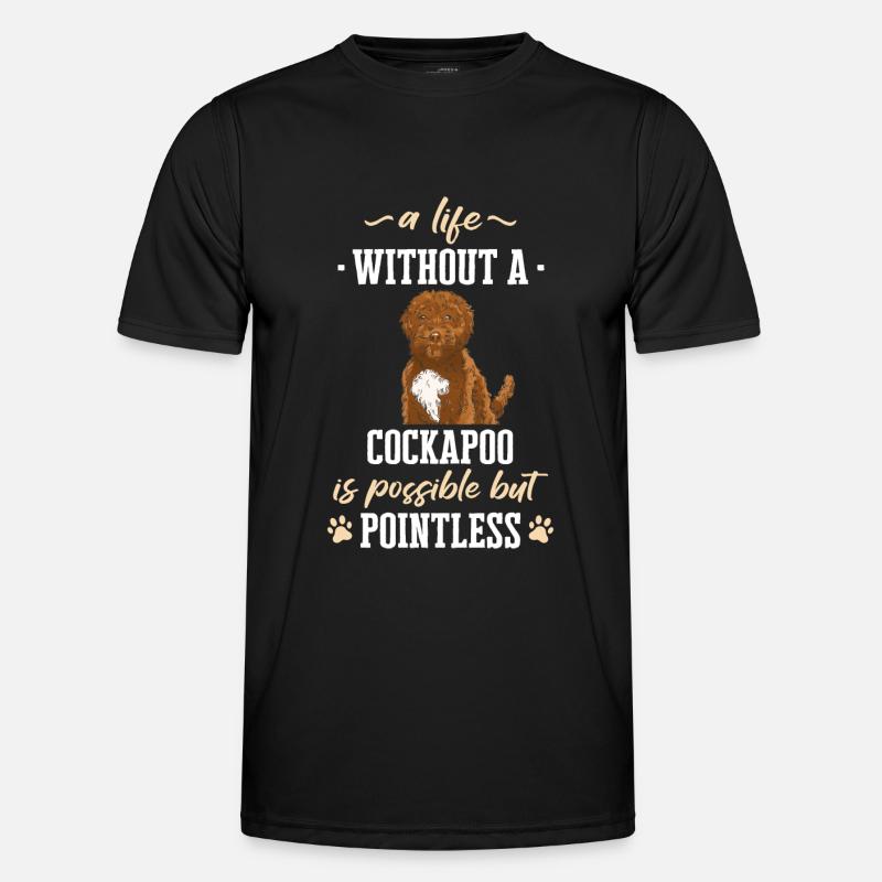 Cockapoo Hund - Männer Funktions-T-Shirt - Schwarz