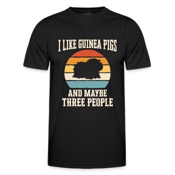 Meerschweinchen - Männer Funktions-T-Shirt - Schwarz - Vorne - AI Model Male 178 dark (178cm)