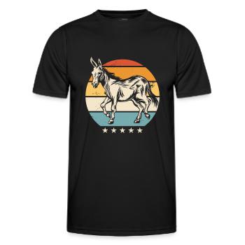 Donkey Donkey Animal - Men's Functional T-Shirt - black - Front - AI Model Male 178 dark (178cm)
