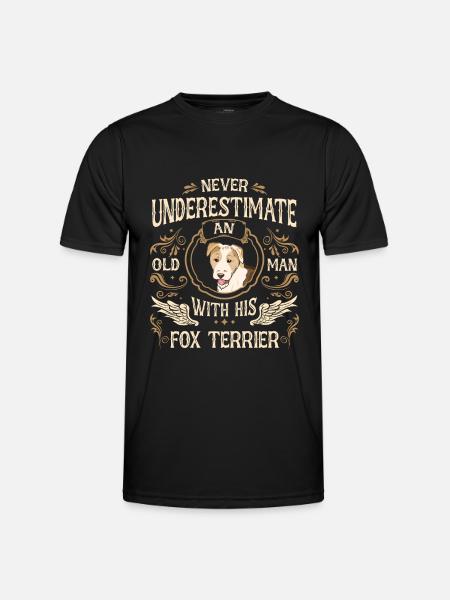 Fox Terrier Dog - Men's Functional T-Shirt - black