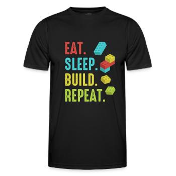 Brick Builder Brick Building Master Builder - Men's Functional T-Shirt - black - Front - AI Model Male 178 dark (178cm)