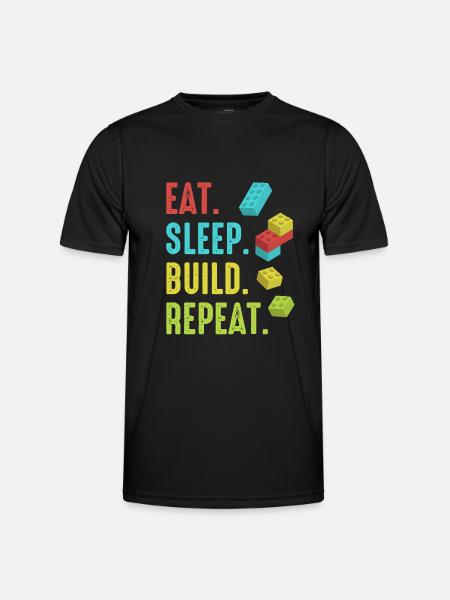 Brick Builder Brick Building Master Builder - Männer Funktions-T-Shirt - Schwarz