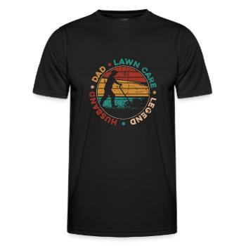 Lawn Mower Lawn Mower Garden - Men's Functional T-Shirt - black - Front - AI Model Male 178 dark (178cm)