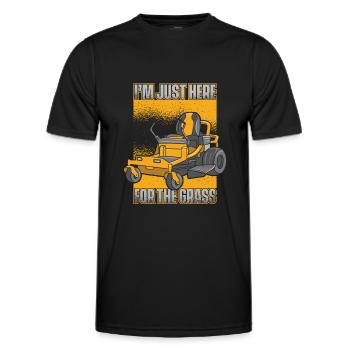 Lawn Mower Lawn Mower Garden - Men's Functional T-Shirt - black - Front - AI Model Male 178 dark (178cm)
