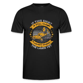 Lawn Mower Lawn Mower Garden - Men's Functional T-Shirt - black - Front - AI Model Male 178 dark (178cm)