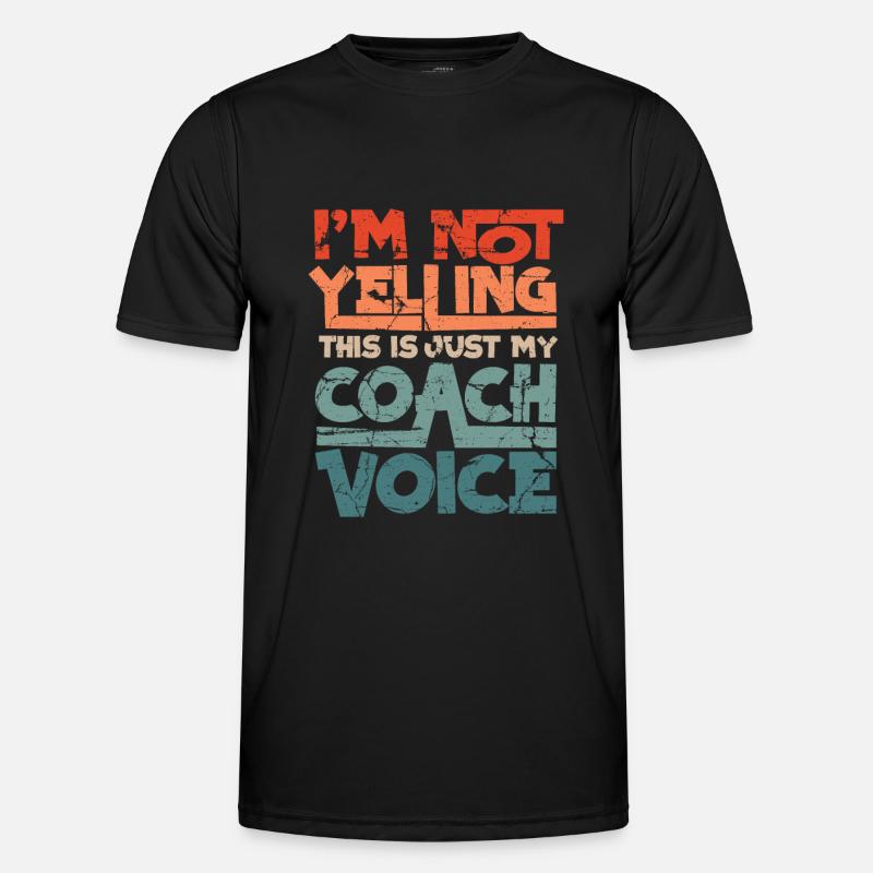 Coach Trainer - Männer Funktions-T-Shirt - Schwarz
