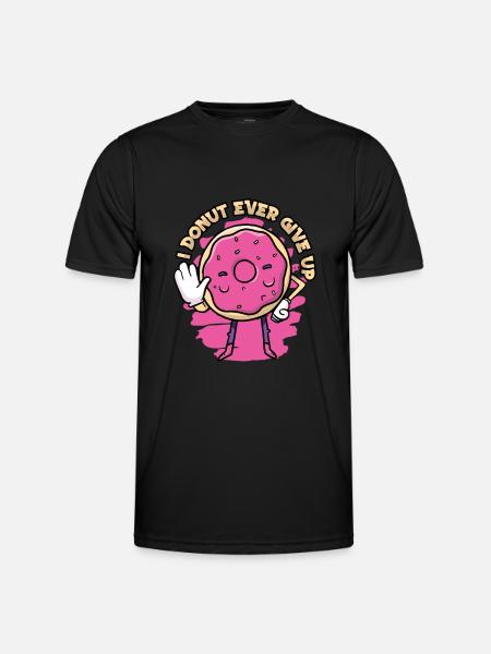 Donut Donuts Candy Bagel - Men's Functional T-Shirt - black