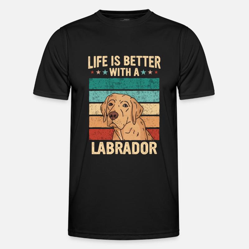 Labrador Dog - Men's Functional T-Shirt - black