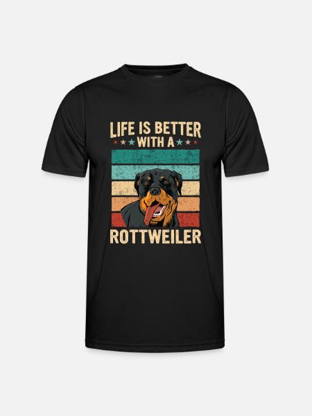 Rottweiler Dog - Men's Functional T-Shirt - black