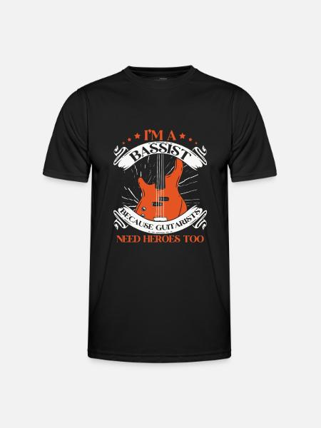 Guitare Basse Basse Instrument - T-shirt sport Homme - noir