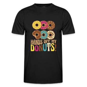 Donut Donuts Candy Bagel - T-shirt sport Homme - noir - Devant - AI Model Male 178 dark (178cm)
