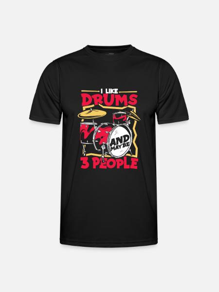 Drums Drummer Drum Drummer - Men's Functional T-Shirt - black