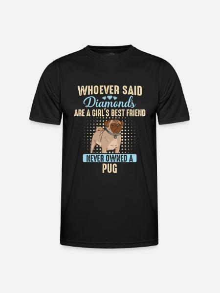 Mops Möpse Hund - Männer Funktions-T-Shirt - Schwarz