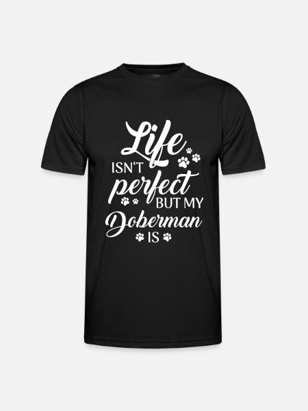Doberman Pinscher Dog - Men's Functional T-Shirt - black