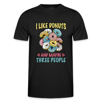 Donut Donuts Candy Bagel - T-shirt sport Homme - noir - Devant - AI Model Male 178 dark (178cm)