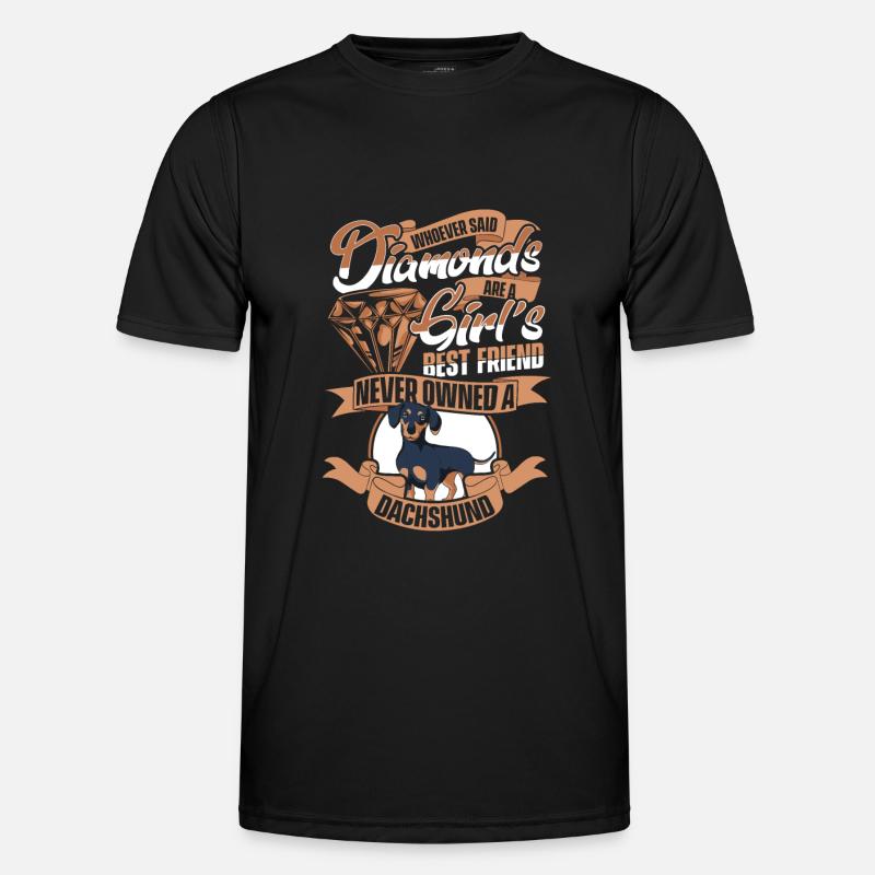 Dackel Hund Männer Funktions-T-Shirt