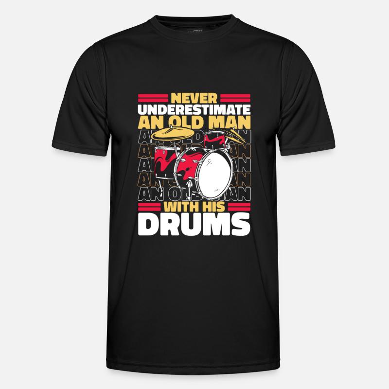 Drums Drummer Drum Drummer - Men's Functional T-Shirt - black