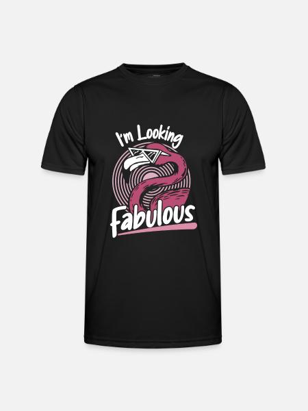 Flamingo Tier Rosa - Männer Funktions-T-Shirt - Schwarz