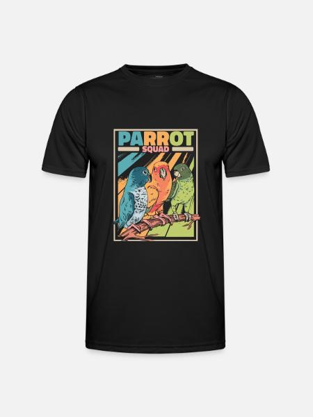 Parrots Bird Parakeet - Men's Functional T-Shirt - black