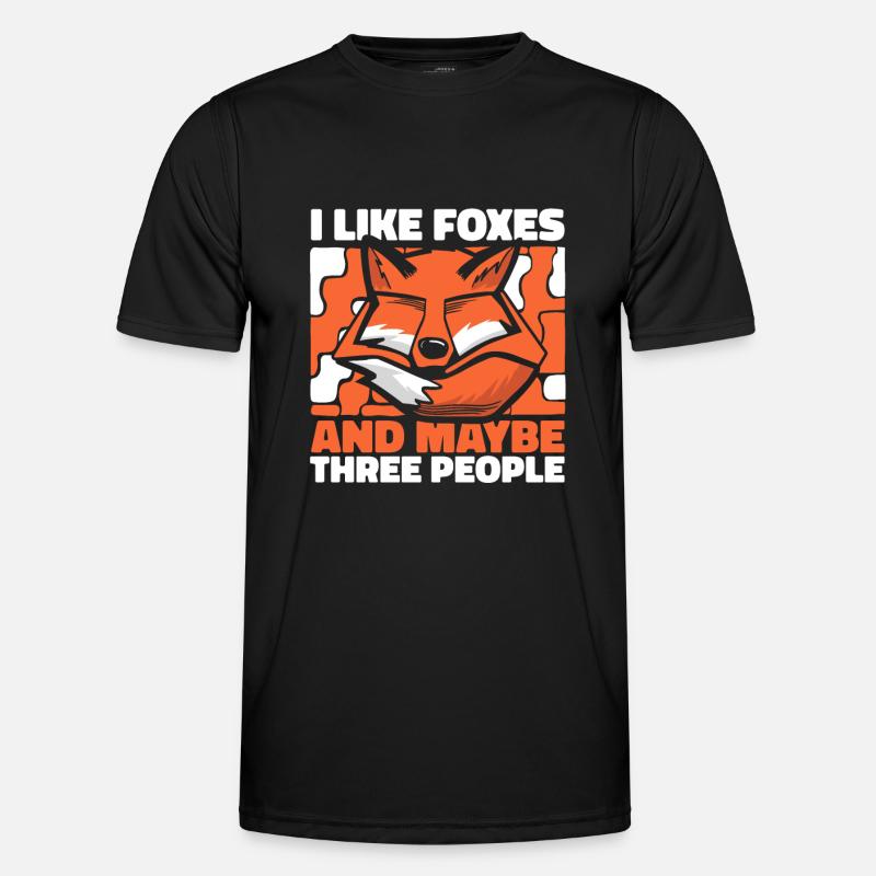 Fox Foxes Animal - Men's Functional T-Shirt - black