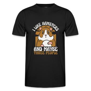 Hamster - Männer Funktions-T-Shirt - Schwarz - Vorne - AI Model Male 178 dark (178cm)