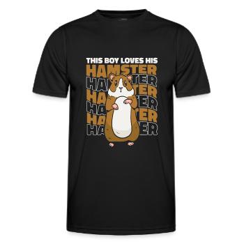 Hamster - Männer Funktions-T-Shirt - Schwarz - Vorne - AI Model Male 178 dark (178cm)