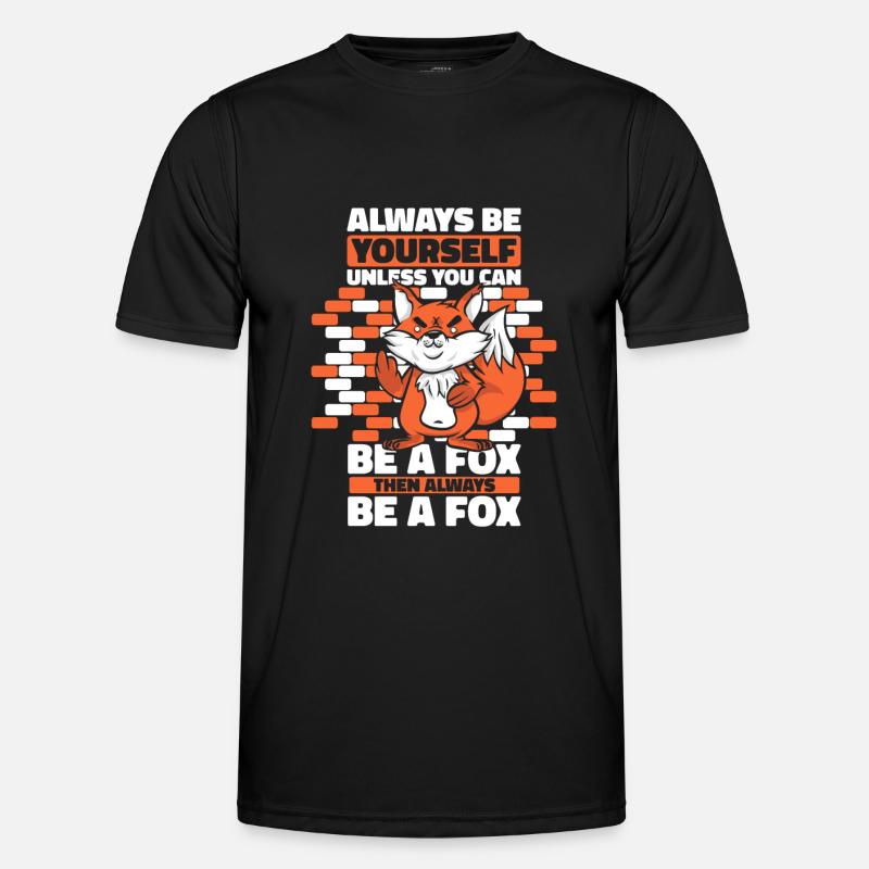 Fox Foxes Animal - Men's Functional T-Shirt - black