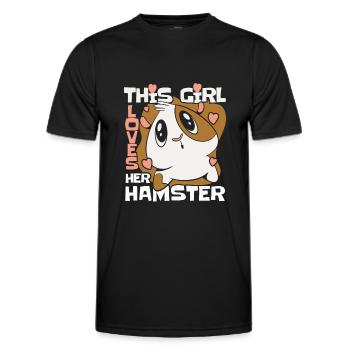 Hamster - Männer Funktions-T-Shirt - Schwarz - Vorne - AI Model Male 178 dark (178cm)