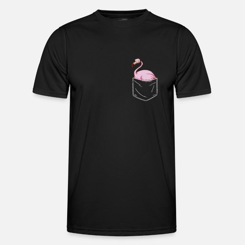 Flamingo Tier Rosa - Männer Funktions-T-Shirt - Schwarz