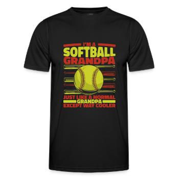 Softball Sport Softball Spieler - Männer Funktions-T-Shirt - Schwarz - Vorne - AI Model Male 178 dark (178cm)