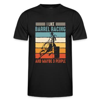 Courses de chevaux Courses de barils De chevaux Barils de chevaux - T-shirt sport Homme - noir - Devant - AI Model Male 178 dark (178cm)