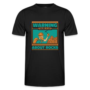 Géologie Géologue Roches Pierre Géo Minéral - T-shirt sport Homme - noir - Devant - AI Model Male 178 dark (178cm)