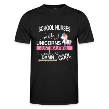 Schulkrankenschwester Gesundheitswesen Schulkranke - Männer Funktions-T-Shirt - Schwarz - Vorne - AI Model Male 178 dark (178cm)