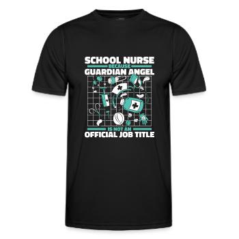 Schulkrankenschwester Gesundheitswesen Schulkranke - Männer Funktions-T-Shirt - Schwarz - Vorne - AI Model Male 178 dark (178cm)