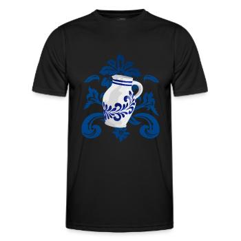 Bembel Äppler Ebbelwoi Äppelwoi - Men's Functional T-Shirt - black - Front - AI Model Male 178 dark (178cm)