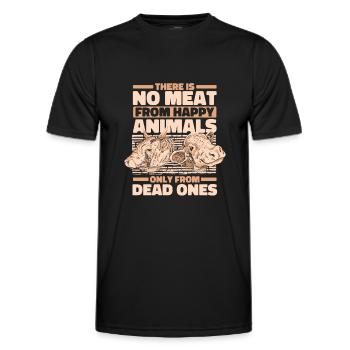 Vegetarisch Vegan Veggie Vegetarier - Männer Funktions-T-Shirt - Schwarz - Vorne - AI Model Male 178 dark (178cm)