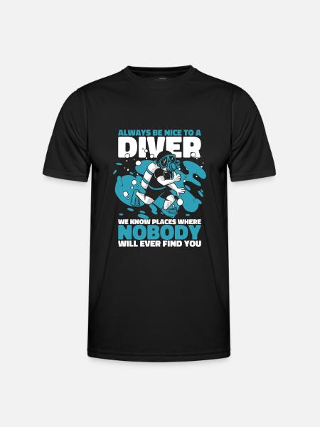 Scuba Diver Diving Ocean Diver - Men's Functional T-Shirt - black