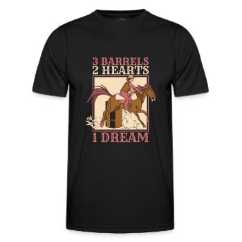 Courses de chevaux Courses de barils De chevaux Barils de chevaux - T-shirt sport Homme - noir - Devant - AI Model Male 178 dark (178cm)