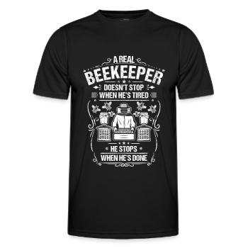 Beekeeping Beekeeper Honeybee Beekeeper - Men's Functional T-Shirt - black - Front - AI Model Male 178 dark (178cm)