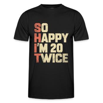 40. Geburtstag Geschenk 40 Jahre Geburtstagsspruch - Männer Funktions-T-Shirt - Schwarz - Vorne - AI Model Male 178 dark (178cm)