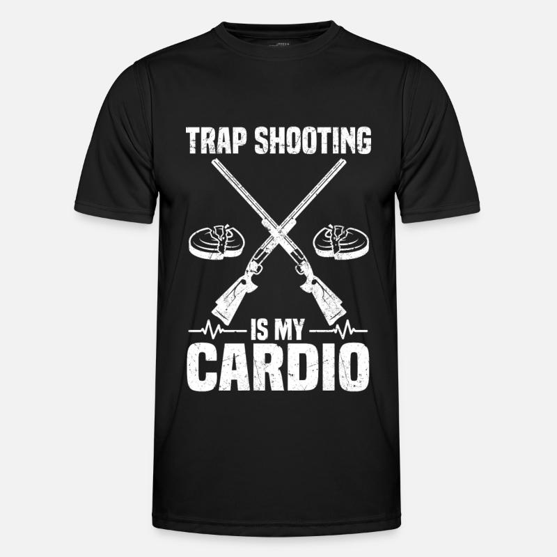 Trapschießen - Männer Funktions-T-Shirt - Schwarz