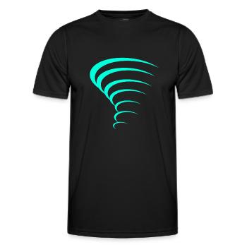 Tornado Design - Männer Funktions-T-Shirt - Schwarz - Vorne - AI Model Male 178 dark (178cm)