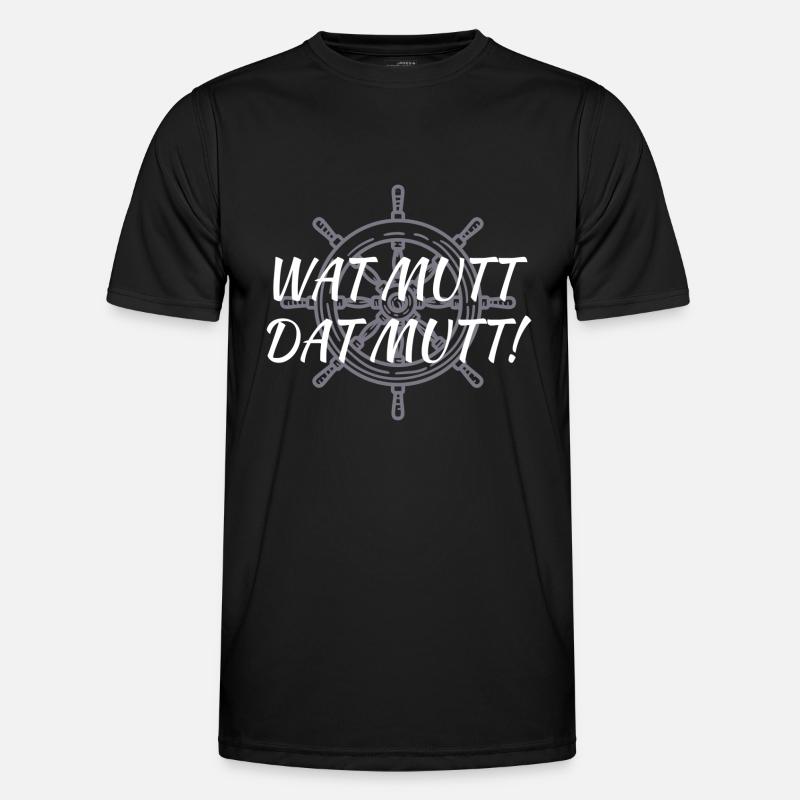 Wat Mutt Dat Mutt - Männer Funktions-T-Shirt - Schwarz
