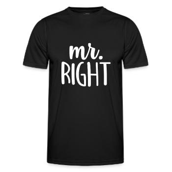 Mr. Right - Männer Funktions-T-Shirt - Schwarz - Vorne - AI Model Male 178 dark (178cm)