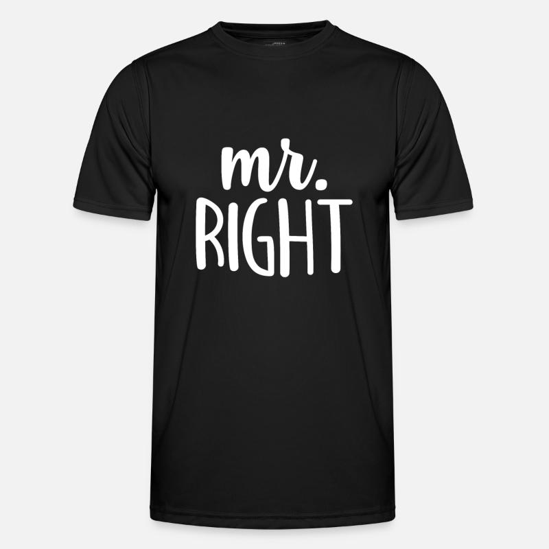 Mr. Right - Männer Funktions-T-Shirt - Schwarz