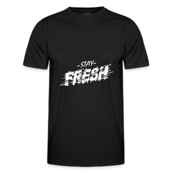 Stay Fresh - Stay fresh and relaxed - Men's Functional T-Shirt - black - Front - AI Model Male 178 dark (178cm)