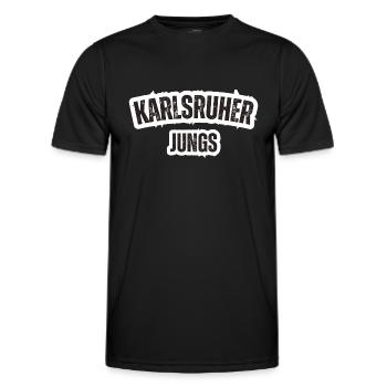 Karlsruher Jungs - Männer Funktions-T-Shirt - Schwarz - Vorne - AI Model Male 178 dark (178cm)