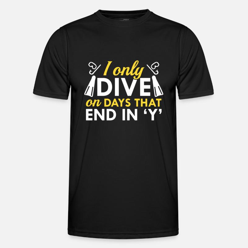Diving I Only Dive - Men's Functional T-Shirt - black