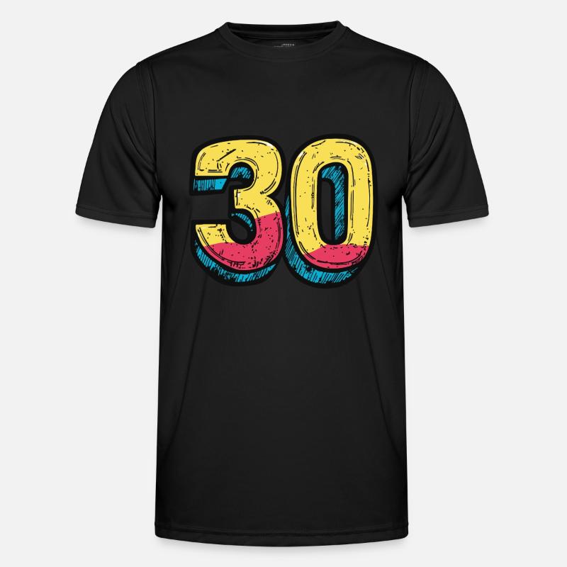 30 Number Comic - Men's Functional T-Shirt - black